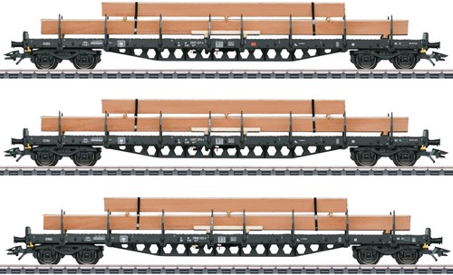 Märklin 47153 H0 Set DB rongenwagens met lading hout