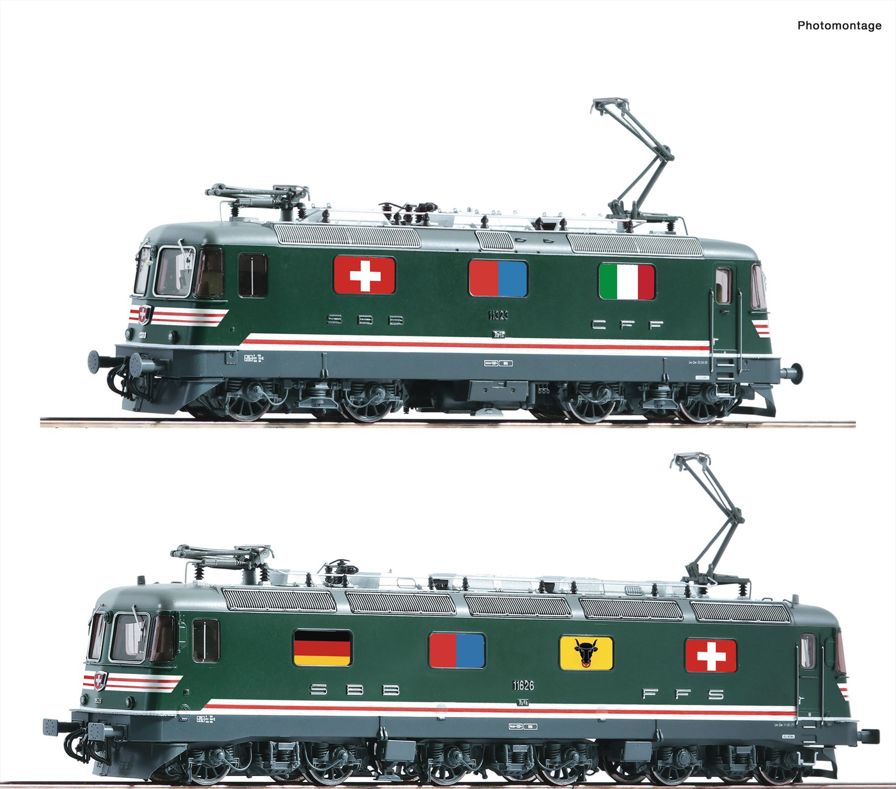 Roco 71414 H0 SBB set elektrische locomotieven Re 10/10, DC