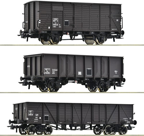 Roco 76004 H0 3-delige set SNCF goederenwagens
