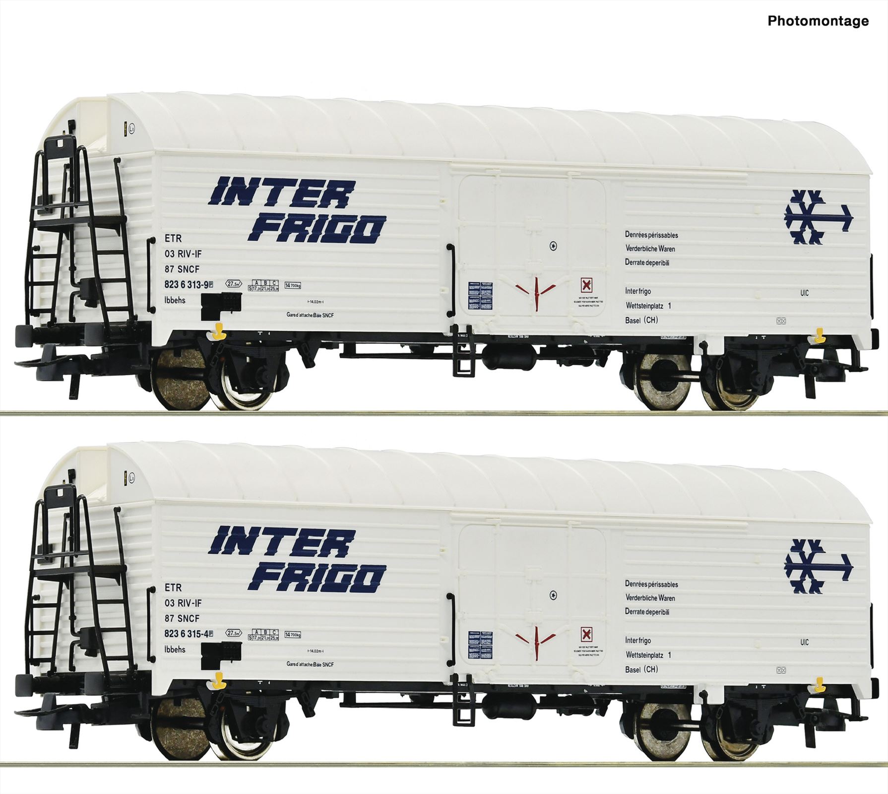 Roco 76040 H0 2-delige set SNCF koelwagens Inter Frigo