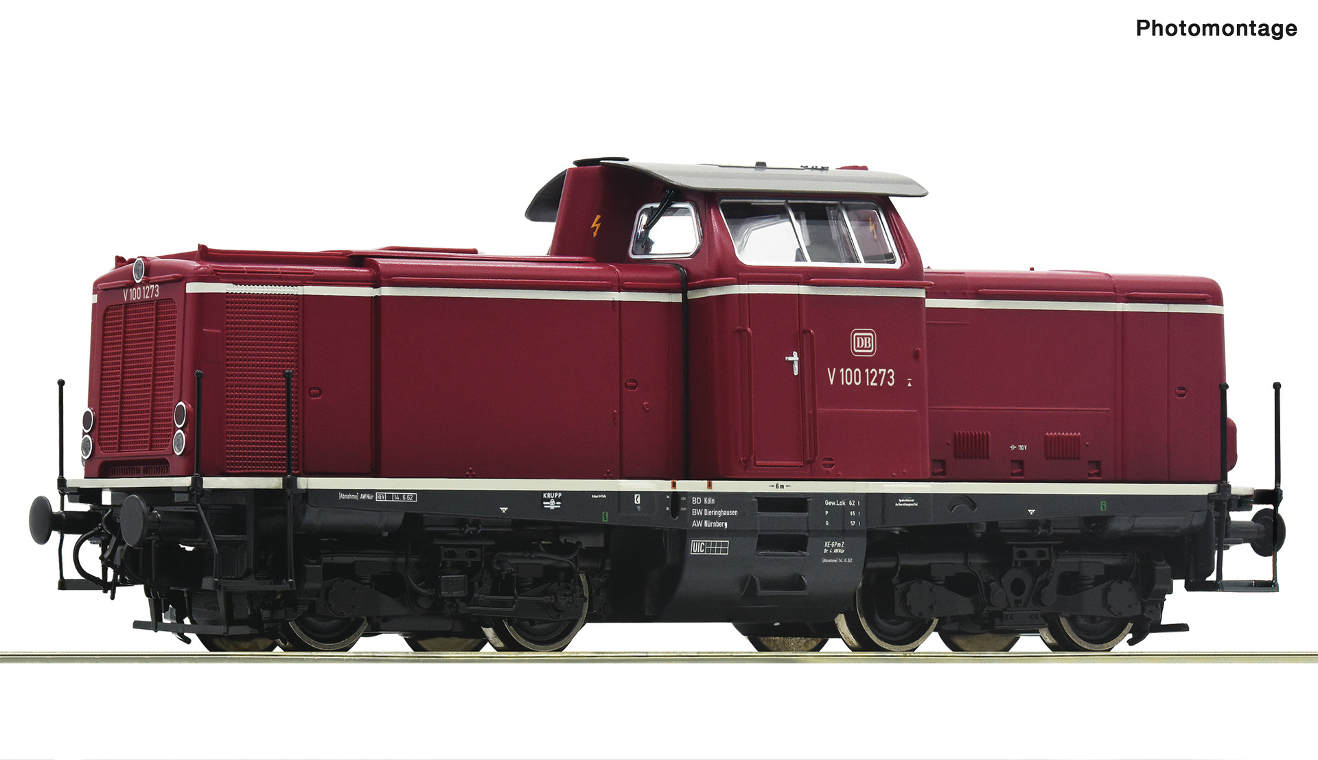 Roco 78980 H0 DB dieselloc serie V100 oud rood, AC sound