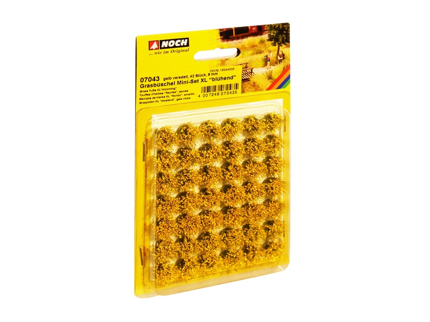 Noch 07043 Graspollen mini-set XL 'geel bloeiend', 42 stuks