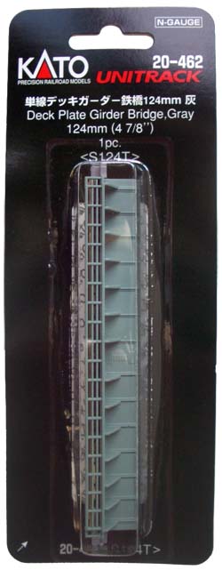Kato 20-462 N Afgedekte metalen brug, grijs, 124 mm