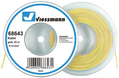 Viessmann 68643 Draad geel, 0,14 mm, 25 meter