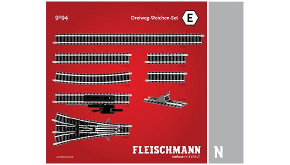 Fleischmann 9194 N Driewegwissel-set E