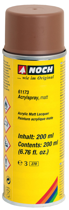 Noch 61173 Acrylspray mat bruin, 200 ml