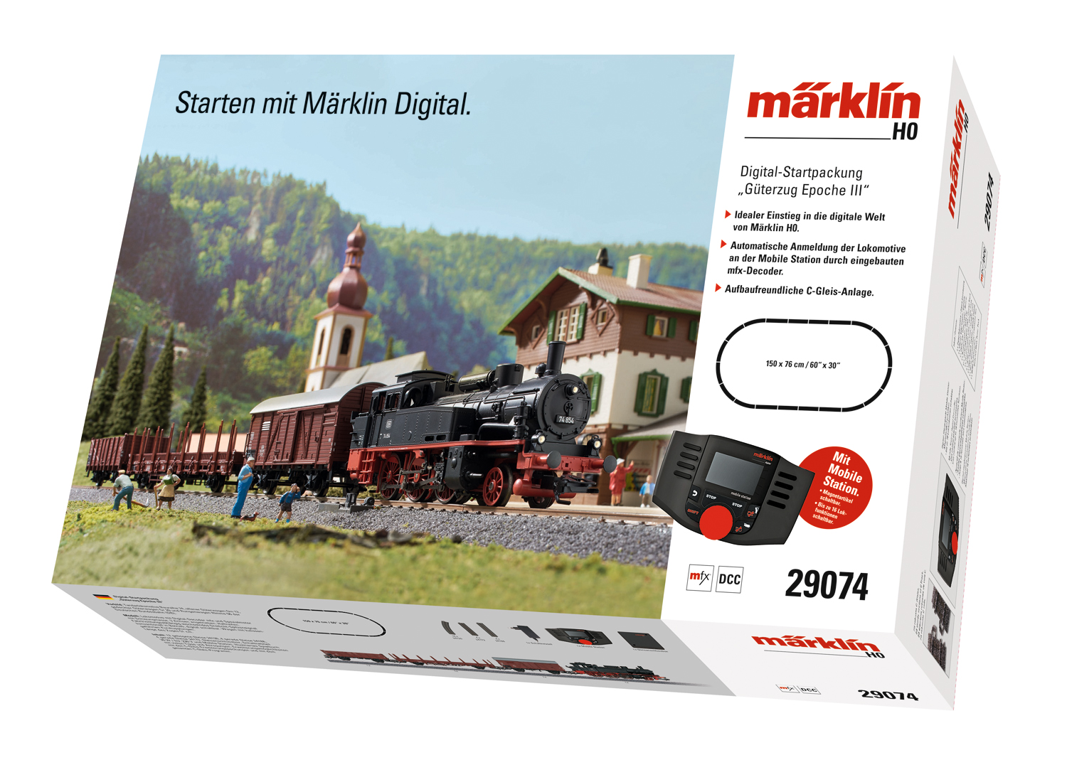 Märklin 29074 H0 Digitale startset BR 74 met goederentrein