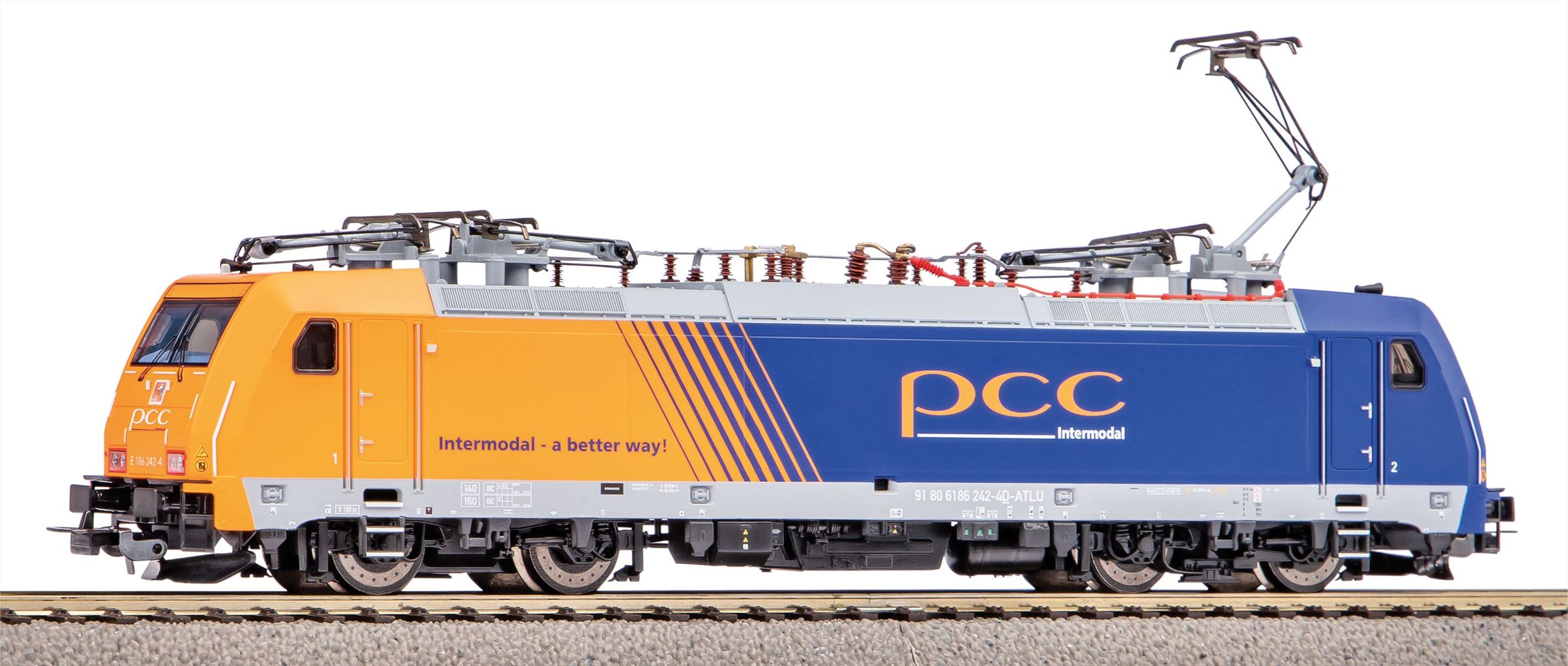 Piko 59868 H0 PCC Intermodal elektrische locomotief BR 186, DC dss