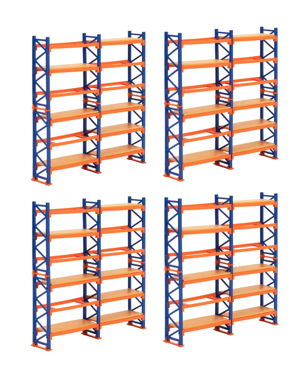 Kibri 38613 H0 Pallet rekken opbergsysteem, 4 stuks