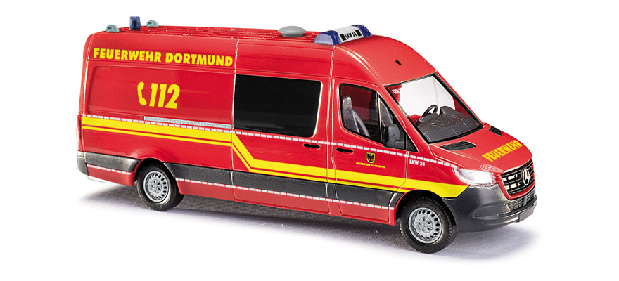 Busch 52616 H0 Mercedes-Benz Sprinter, brandweer Dortmund