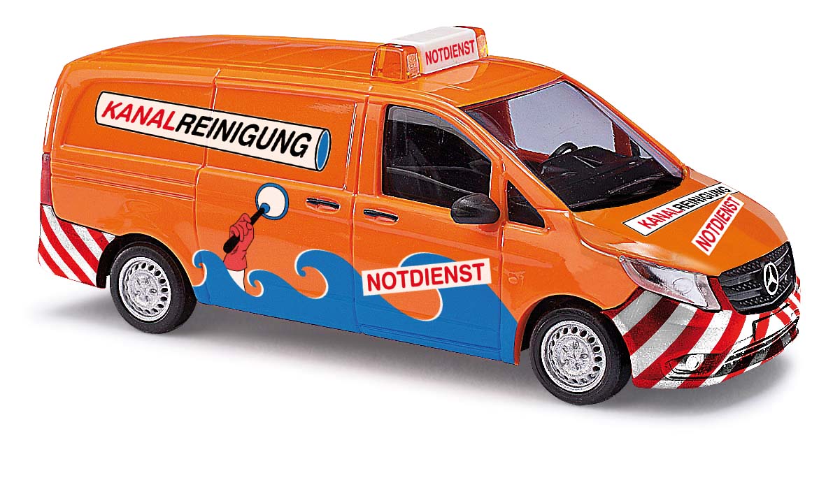 Busch 51138 H0 Mercedes-Vito, Kanal-Reinigung