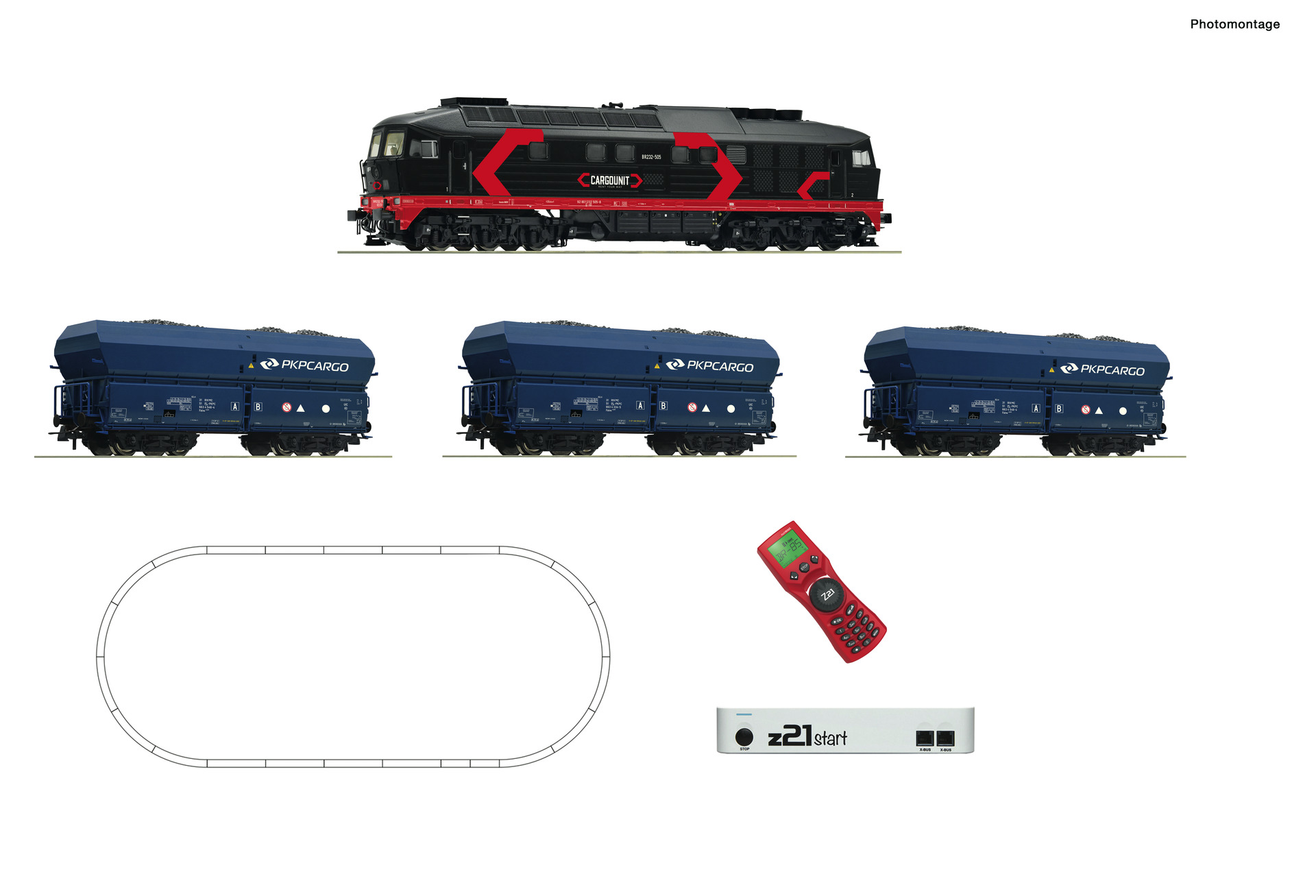 Roco 51342 H0 Digitale z21 startset PKP BR 232 + goederentrein