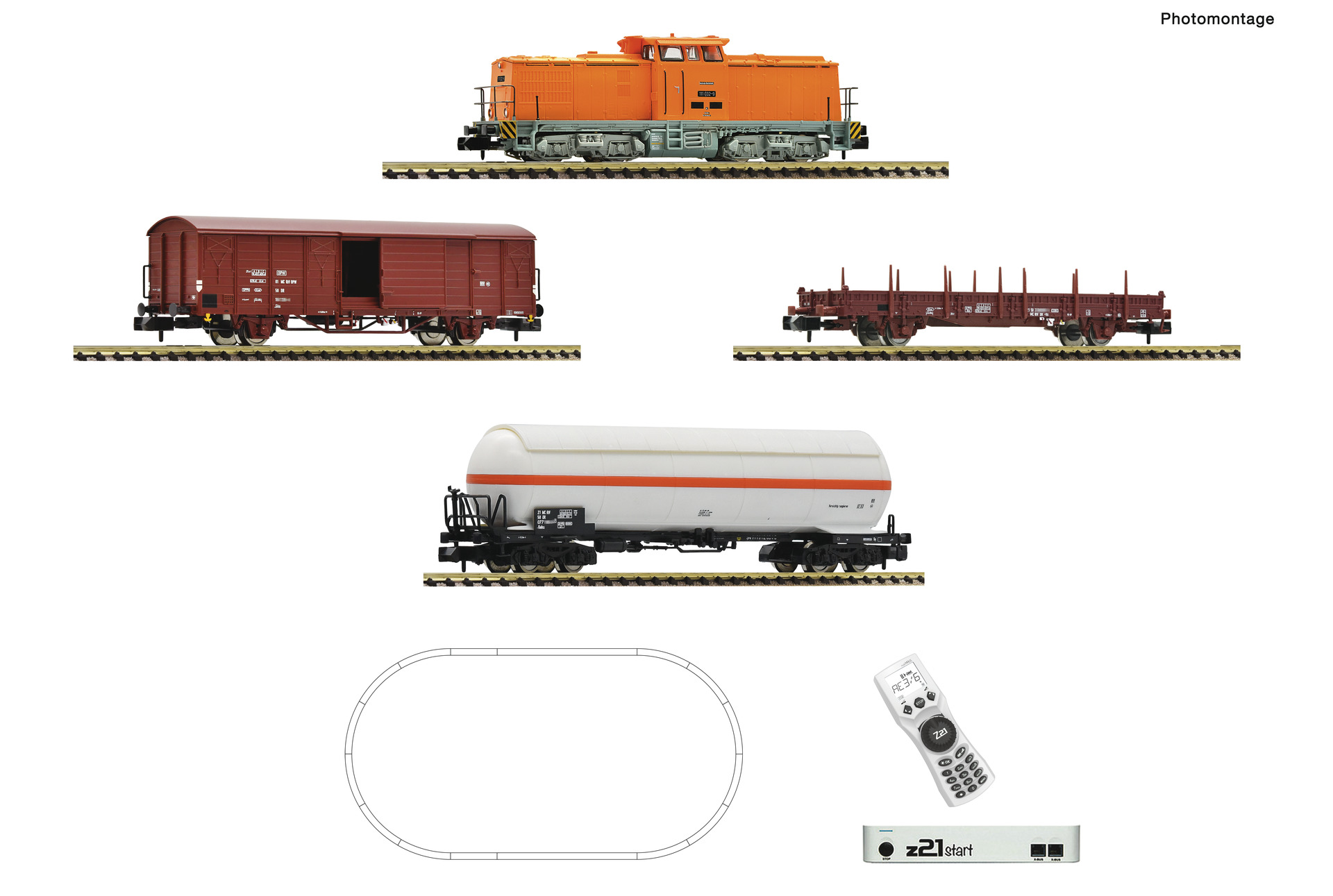 Fleischmann 5170001 N z21 Set Diesel.BR111+Gz