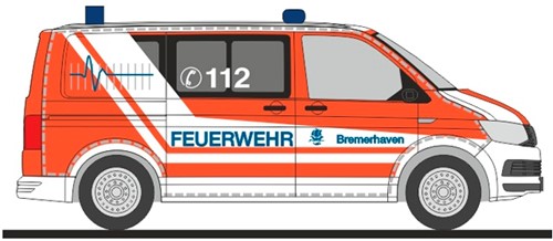 Rietze 53835 H0 VW T6 Feuerwehr Bremerhaven