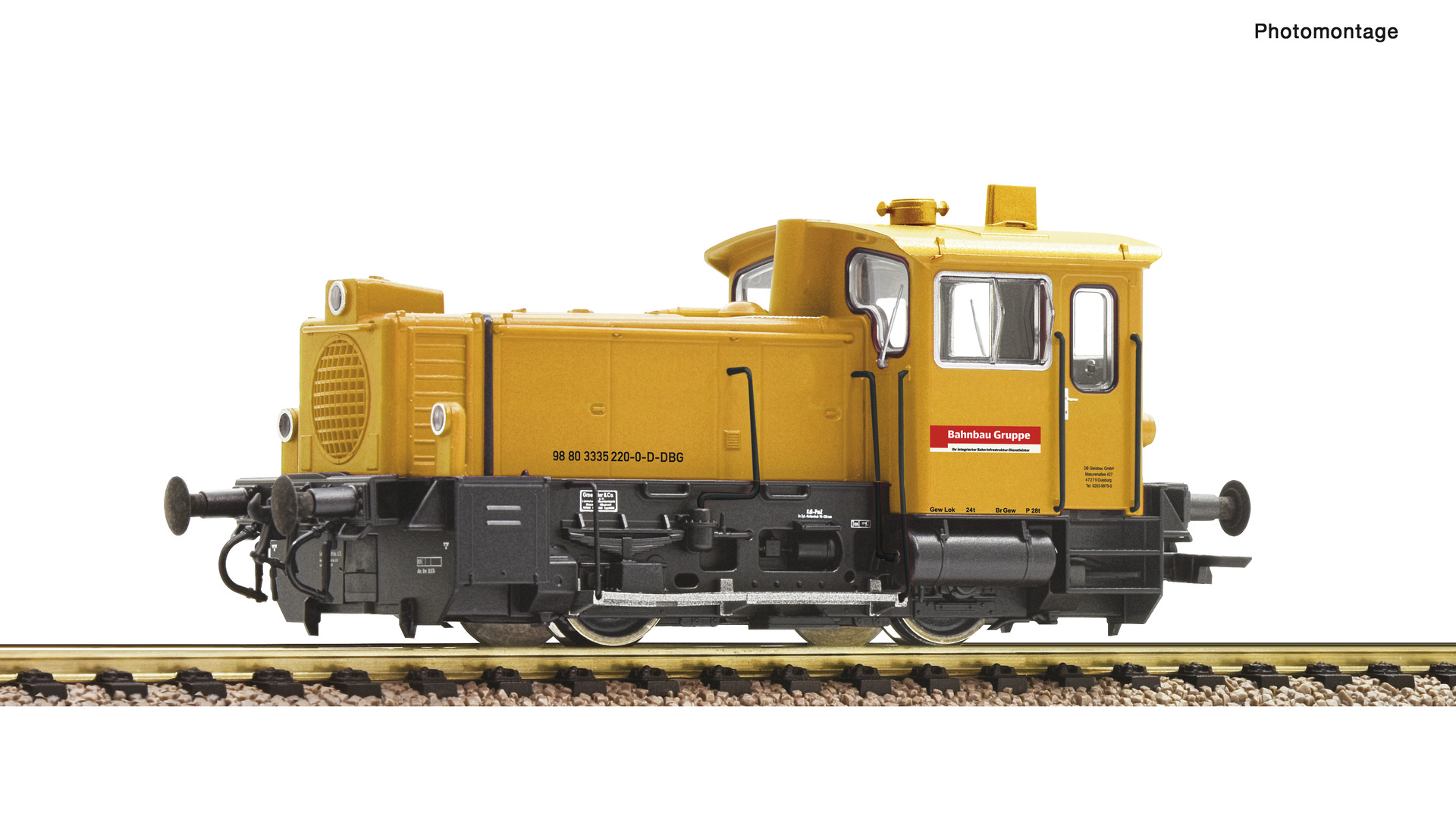 Roco 72021 H0 DB Gleisbau diesellocomotief BR 335, DC sound