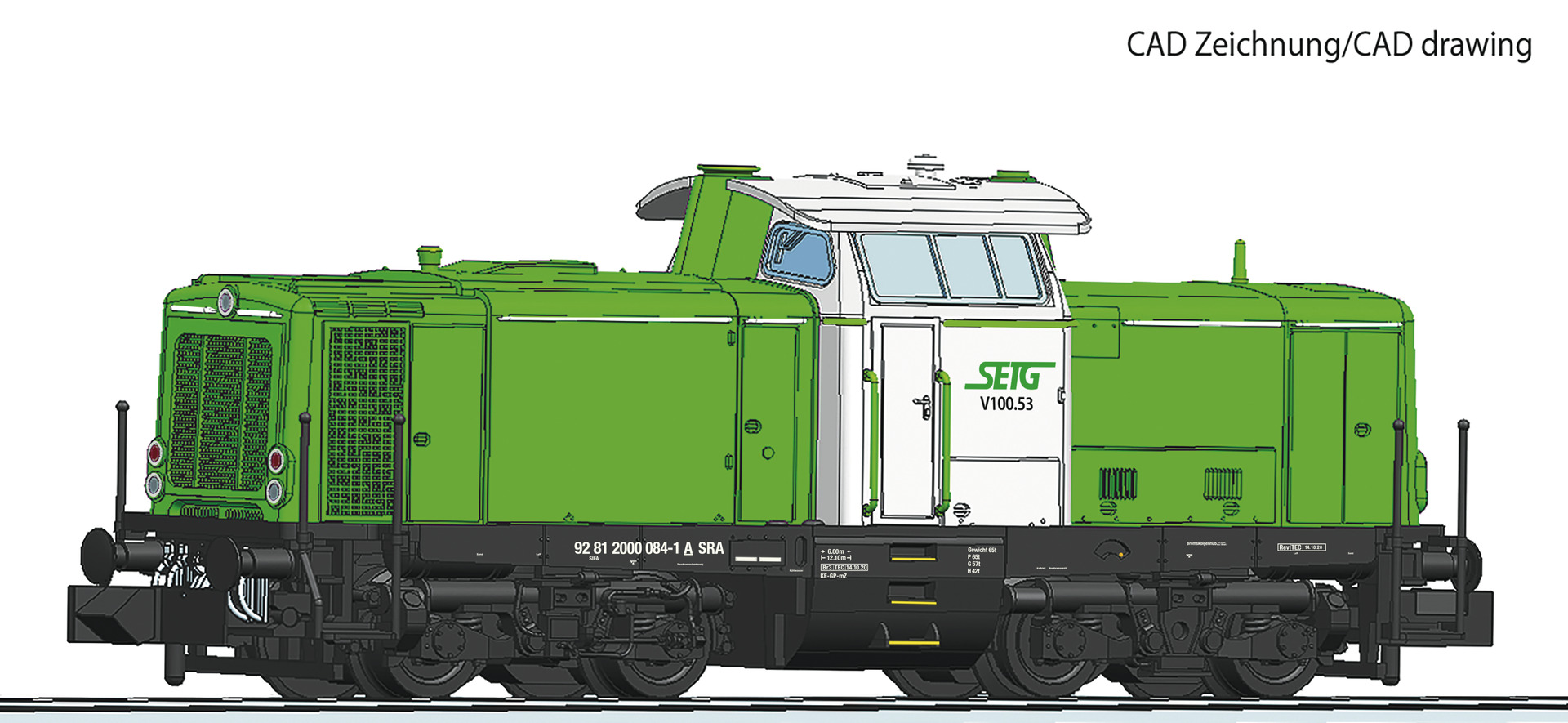 Fleischmann 721213 N Diesellocomotief V100, grün/weiß