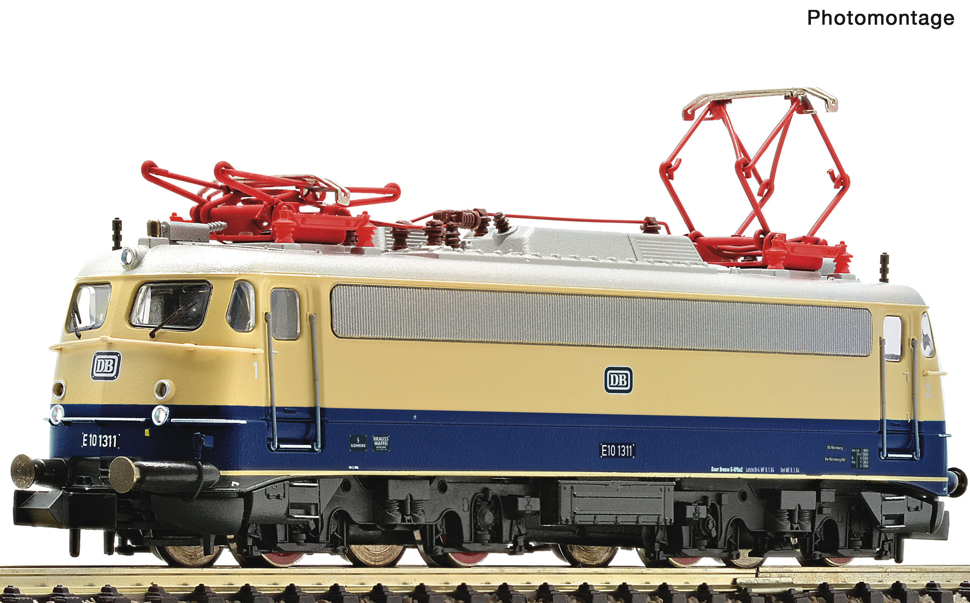 Fleischmann 733809 N DB elektrische locomotief BR E10.3 blauw/creme