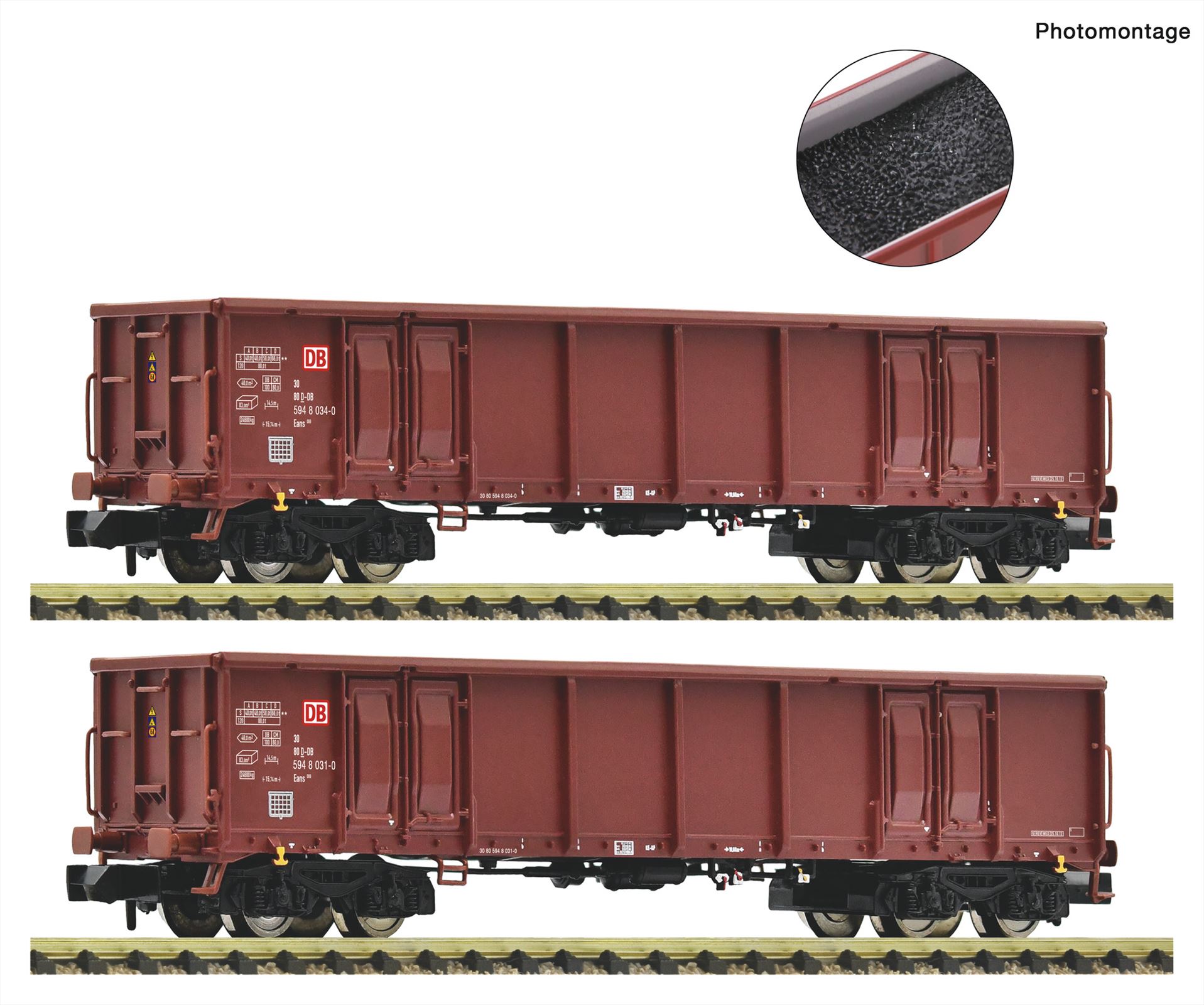 Fleischmann 830257 N 2-tlg.Set Off.Güterw.Eanos DB-