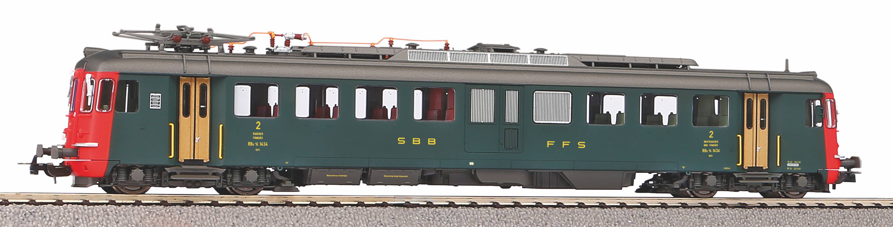 Piko 96822 H0 Triebzug RBe 4/4 2.Serie grün, alte Schrift SBB IV + DSS PluX22