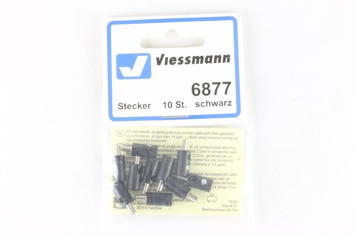 Viessmann 6877 Stekkers zwart, 10 stuks