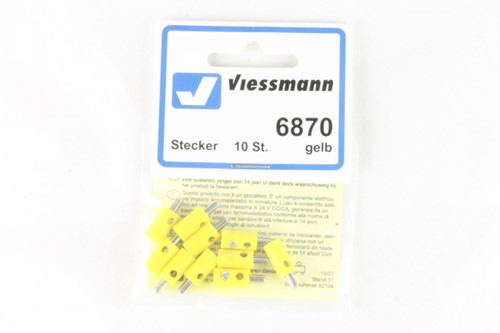 Viessmann 6870 Stekkers geel, 10 stuks