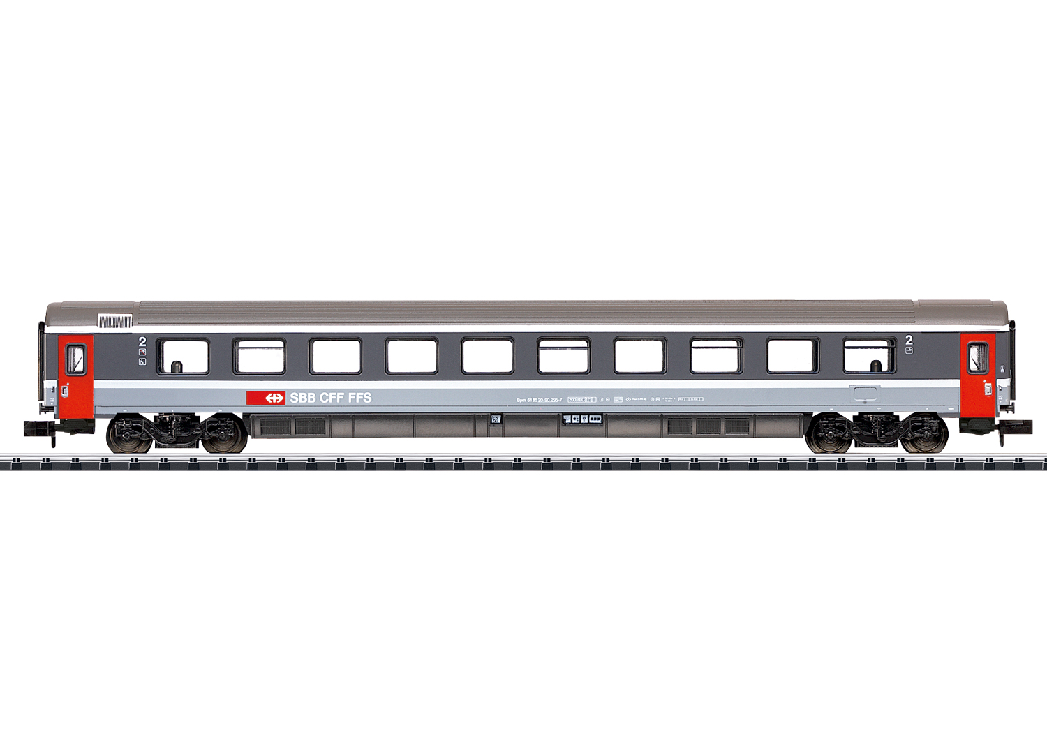 Minitrix 18443 N EuroCity Großraumw. Bpm SBB