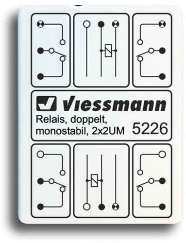 Viessmann 5226 Monostabiel relais, 2 x 2 UM, positieve schakelpuls