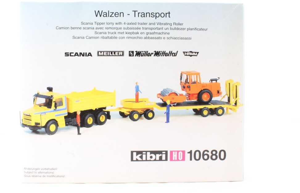 Kibri 10680 H0 Scania met aanhanger en wals | MARNAN.eu